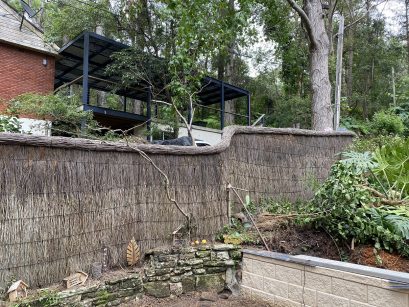 repaired brushfence in turramurra