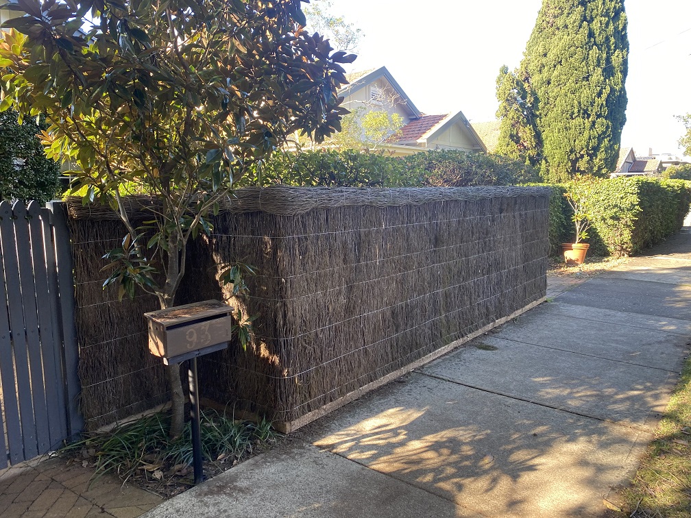 Brush Panel Fence in Willoughby North Shore Brush Fencing